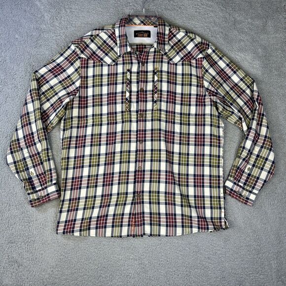 Orvis Other - Orvis Trout Bum Shirt Mens Mens Large Red Green Plaid Flannel Button Up